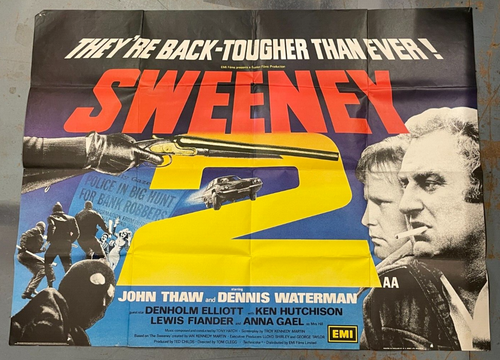 The Sweeney 2 Film Poster, 1978 Original UK Quad Cinema Poster, - Picture 15 of 15