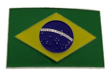 Brasil Flag Belt Buckle Brazilians National Day Western Cowgirl Rodeo Square Men