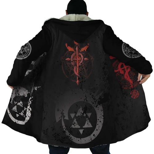 Transmutation Circle Fullmetal Alchemist Hoodie Cloak Dream Cloak Coat - Picture 4 of 7