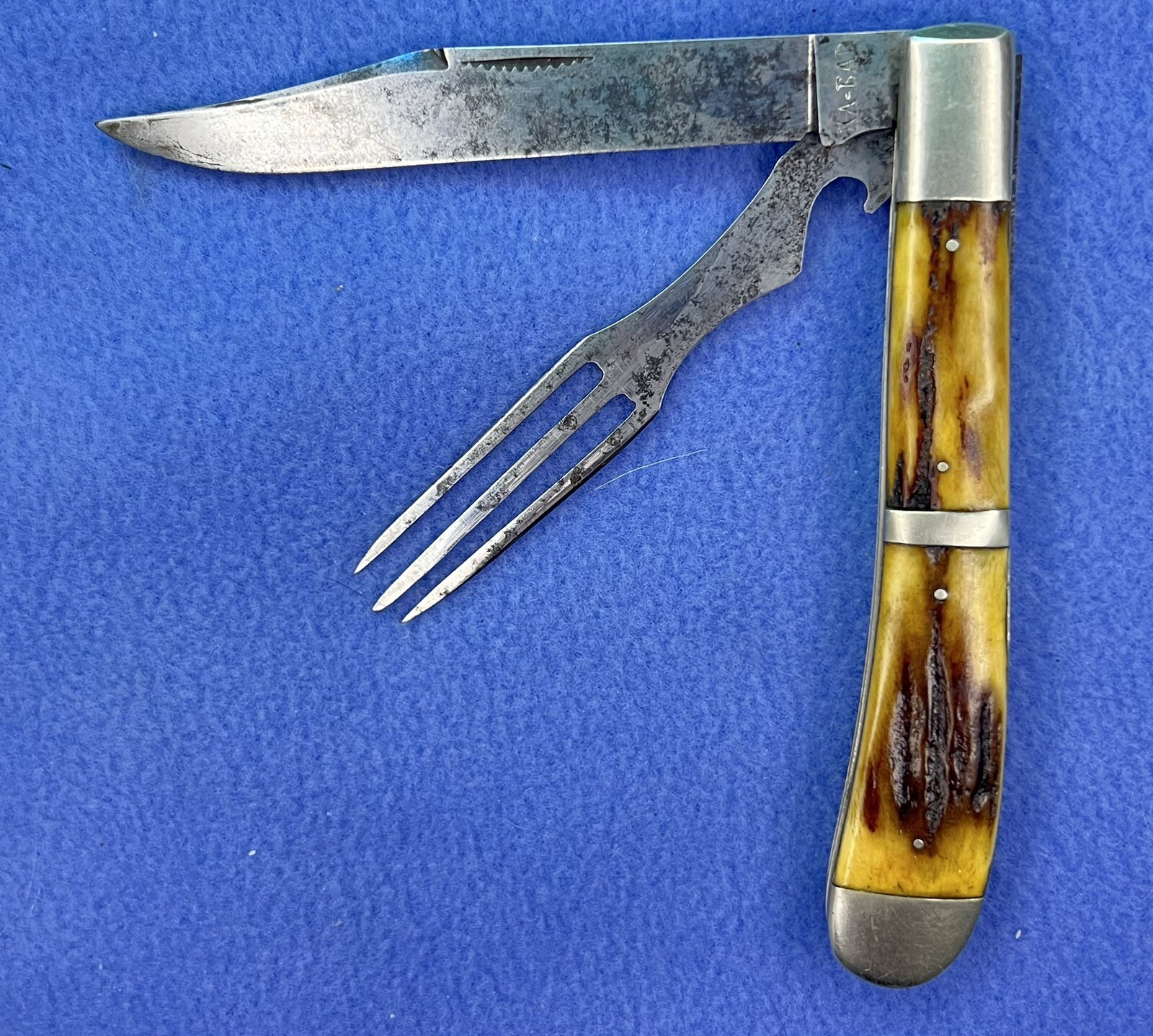 OLD Vintage KABAR Hobo Knife Union Cut Co Olean NY Take apart Knife