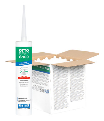 Ottoseal S 100 20 x 300 ml Sanitär-Silikon Fugendicht Abdichten Dehnungsfugen