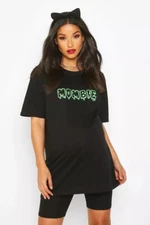 Mombie Maternity Top Shirt Size S Zombie Halloween Costume Emo Punk Goth