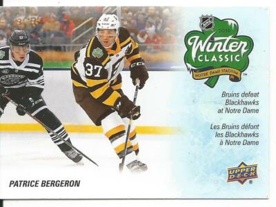2019-20 Patrice Bergeron Tim Hortons Canada Season Events Card #SE5 Mint