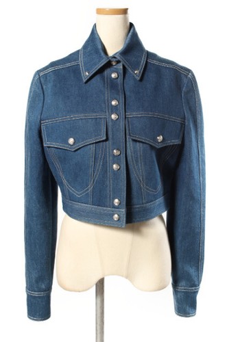 Balmain Jacket Denim Short 38 Blue 