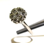 14k white gold 1.61ct VS G diamond cluster fancy ring 4.6g estate womens 7 — photo 4
