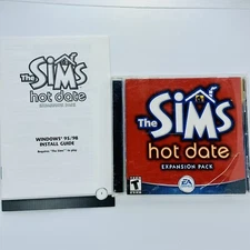 The Sims Hot Date Expansion Pack Big Box PC Video Game With Manual (B)