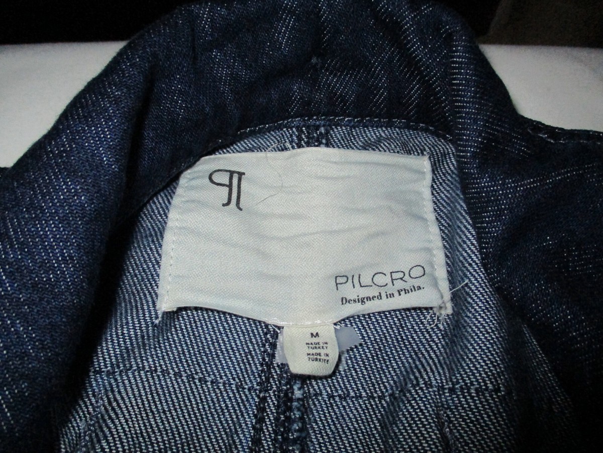 PILCRO Anthropologie Denim Belted Blazer Dress Size Medium | eBay