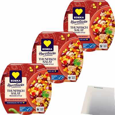 Edeka Herzstücke Thunfisch Salat Mexican Style 3er Pack 3x160g Dose usy Block