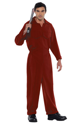 Brand New Us Movie Inspired Tethered Red Boiler Suit Adult Costume