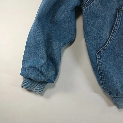 Vintage Carhartt Denim Jacket Youth Small Hooded Blanket Lined USA Made See Desc - Picture 6 of 10
