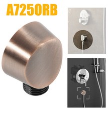 Round Drop Ell Handheld Shower Wall Connector A725BN, Brushed Nickel 0.5" IPS