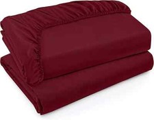 Utopia Bedding Twin XL Fitted Sheets - Bulk Pack of 2 XL, Burgundy