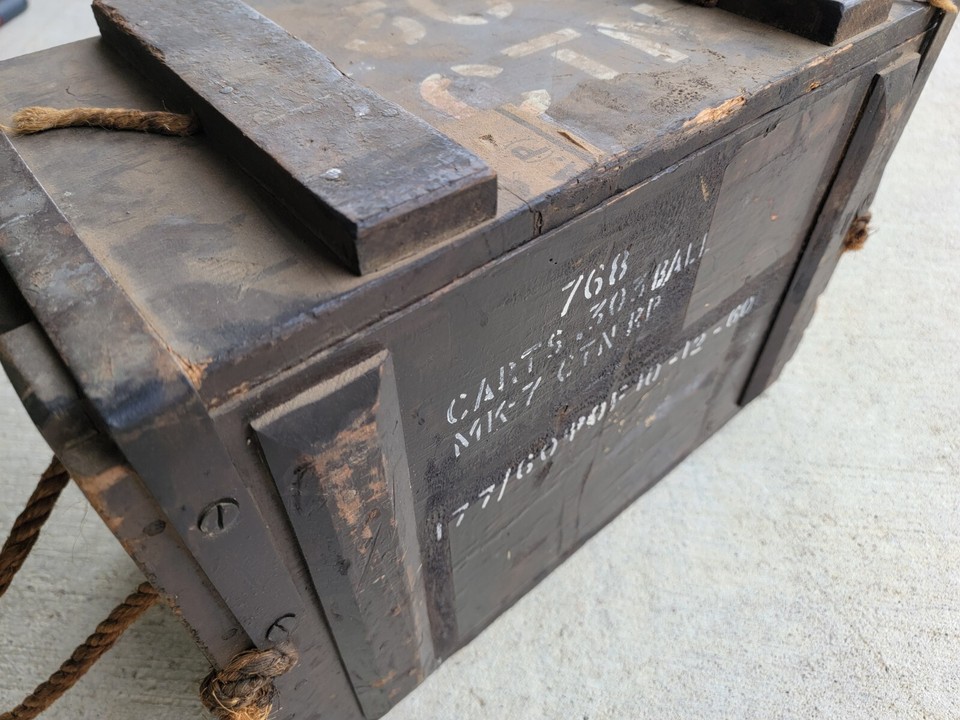 303 wood Ammunition Crate wooden Ammo box eBay
