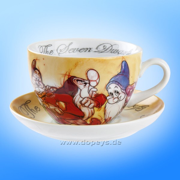 Egan Disney Cappuccino Tasse / FrüHstüCkstasse Mit Untertasse Die Sieben Zwerge-image