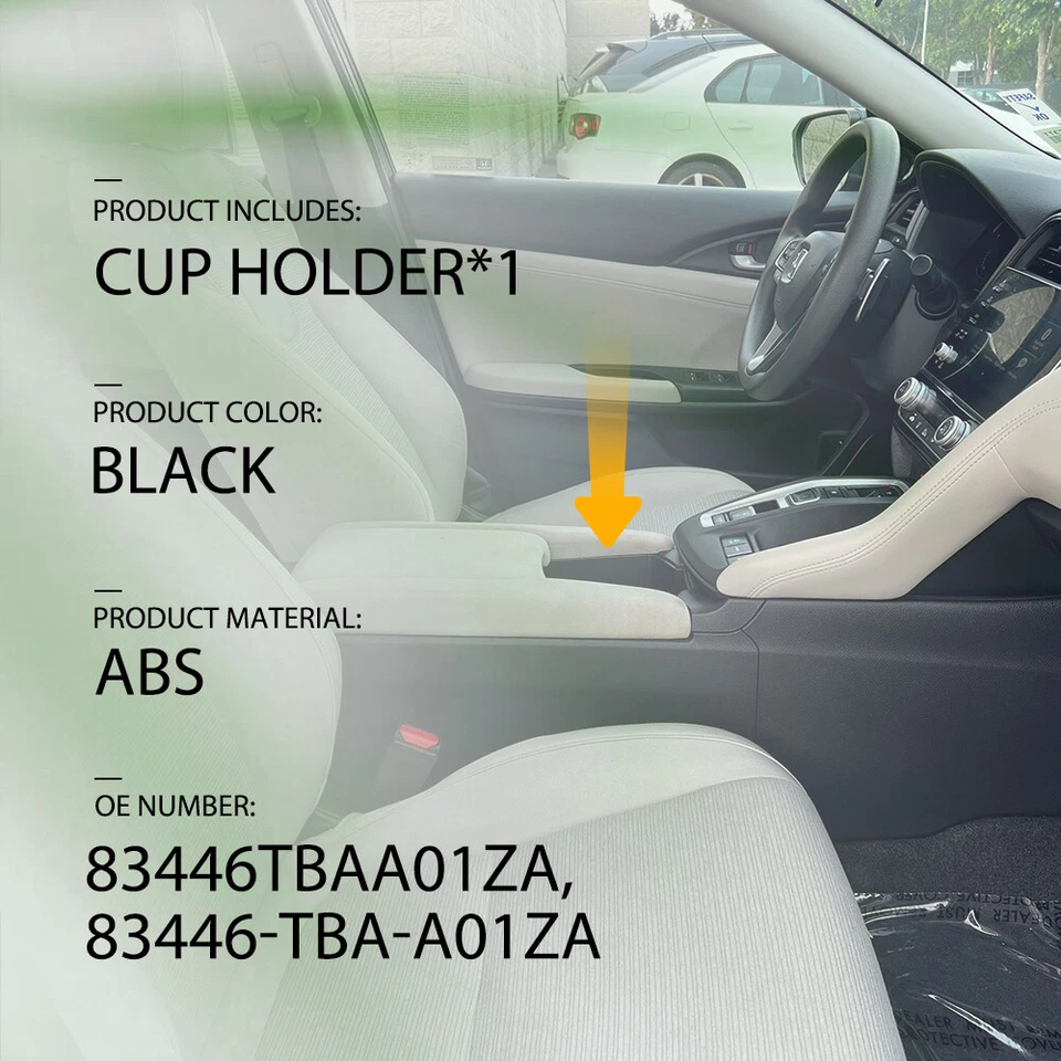 Ободок поддона подстаканника центральной консоли для Honda Civic 2016-2021/Insight 2019-2022 - Изображение 4 из 4