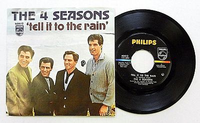 THE 4 SEASONS 45 Tell It to the Rain PHILIPS Doo Wop PICTURE SLEEVE F647
