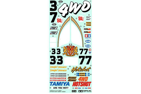 Tamiya RC Sticker Decal Set for for 1:10 Hot Shot Hotshot: 58391