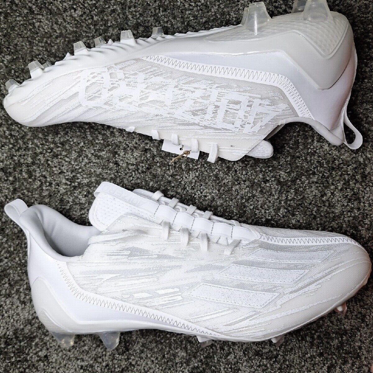 Adidas Adizero Men's Football Cleats White Training Shoe Adidas Adizero Men's Football Cleats White Training Shoe