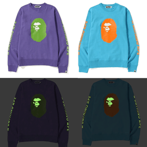 bape glow in the dark crewneck