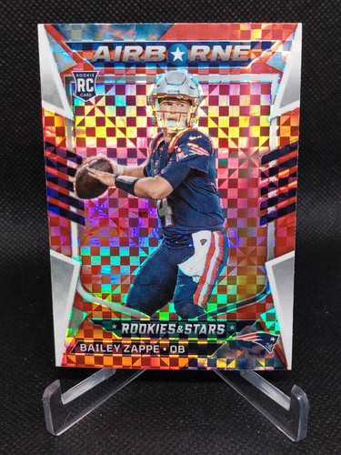 2022 Rookies & Stars BAILEY ZAPPE RC AIRBORNE Red Plaid Prizm PATRIOTS # AI-22