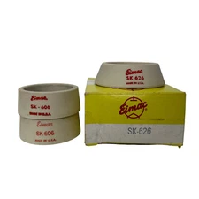 Vintage Lot of 2 Eimac SK-606 and 1 SK-626 Electron Tube Ceramic Chimneys