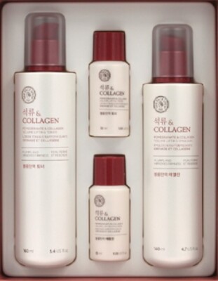 The Face Shop Pomegrante Collagen Skin care Set Anti Aging Wrinkle Elastic moist