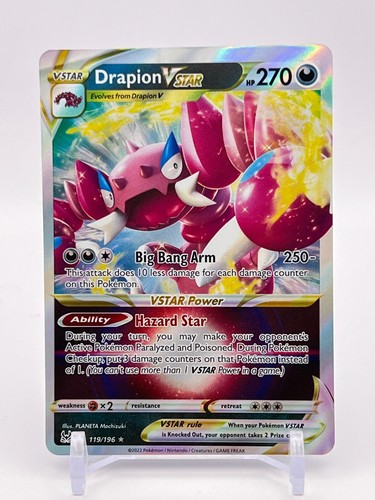 Drapion Vstar 119 196 Lost Origin Ultra Rare Pokemon Card NM MINT 