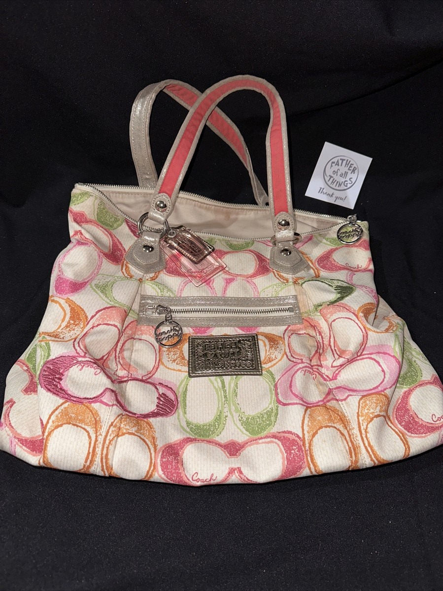 COACH Scribbles Poppy Collection Large Tote Purse | eBay