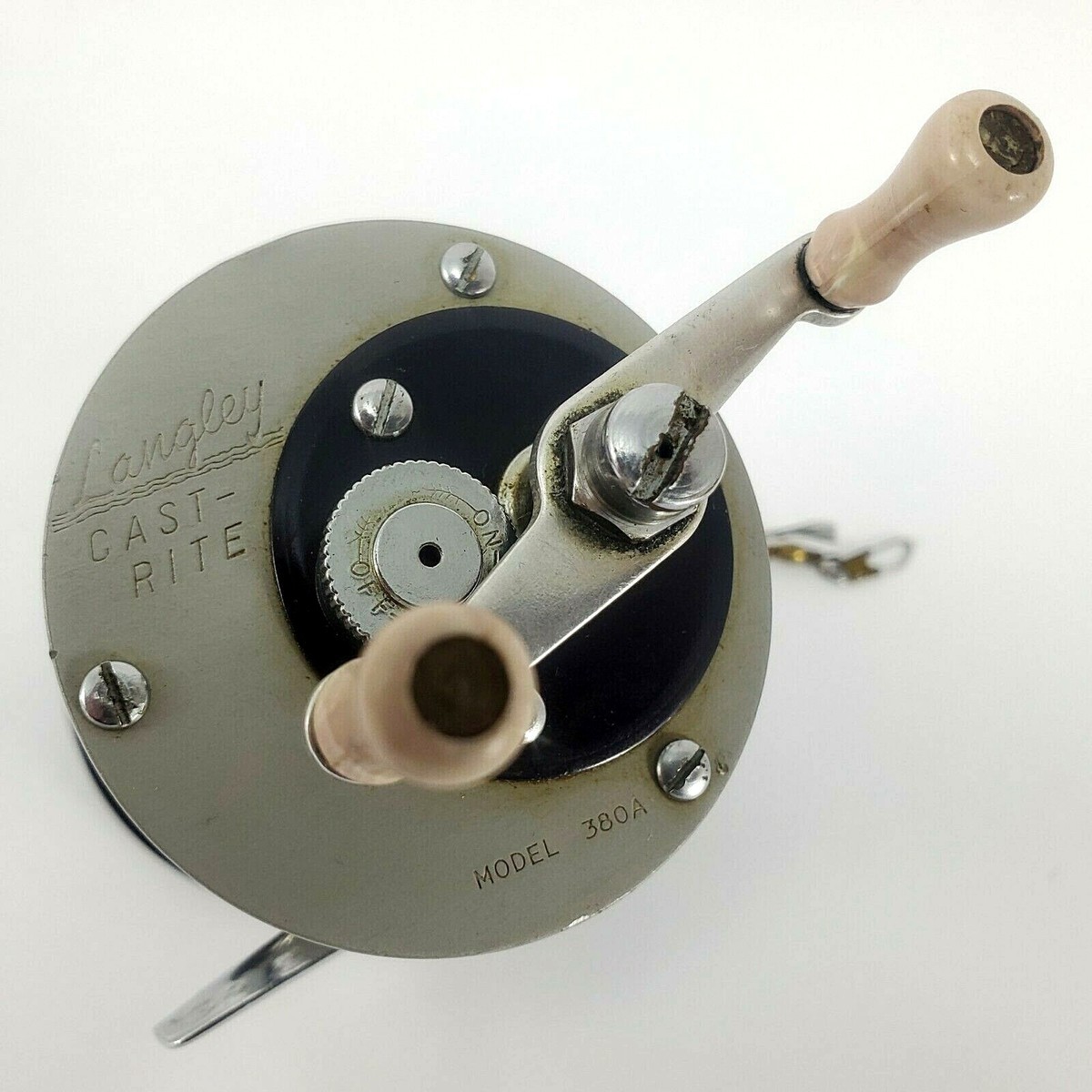 Vintage Fishing Reel Langley 380a w/ Box & Instructions Post WWII