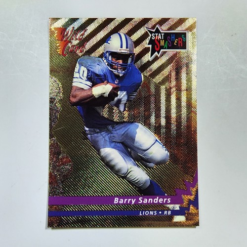  1993 BARRY SANDERS WILD CARD GOLD STAT SMASHER CSS 103 INSERT FREE S 