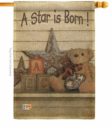 A Star is Born Arpillera Jardín Bandera Celebración Nuevo Pequeño Regalo Patio Casa Banner - Imagen 3 de 19