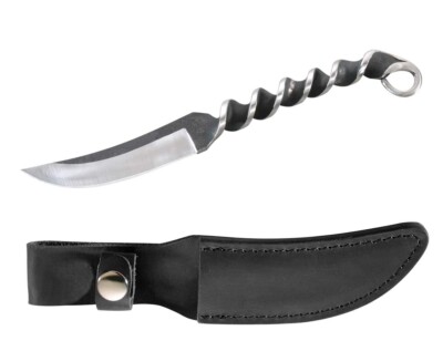 HERBERTZ FULL STEEL BELT KNIFE  w. LEATHER SHEATH / AISI 420