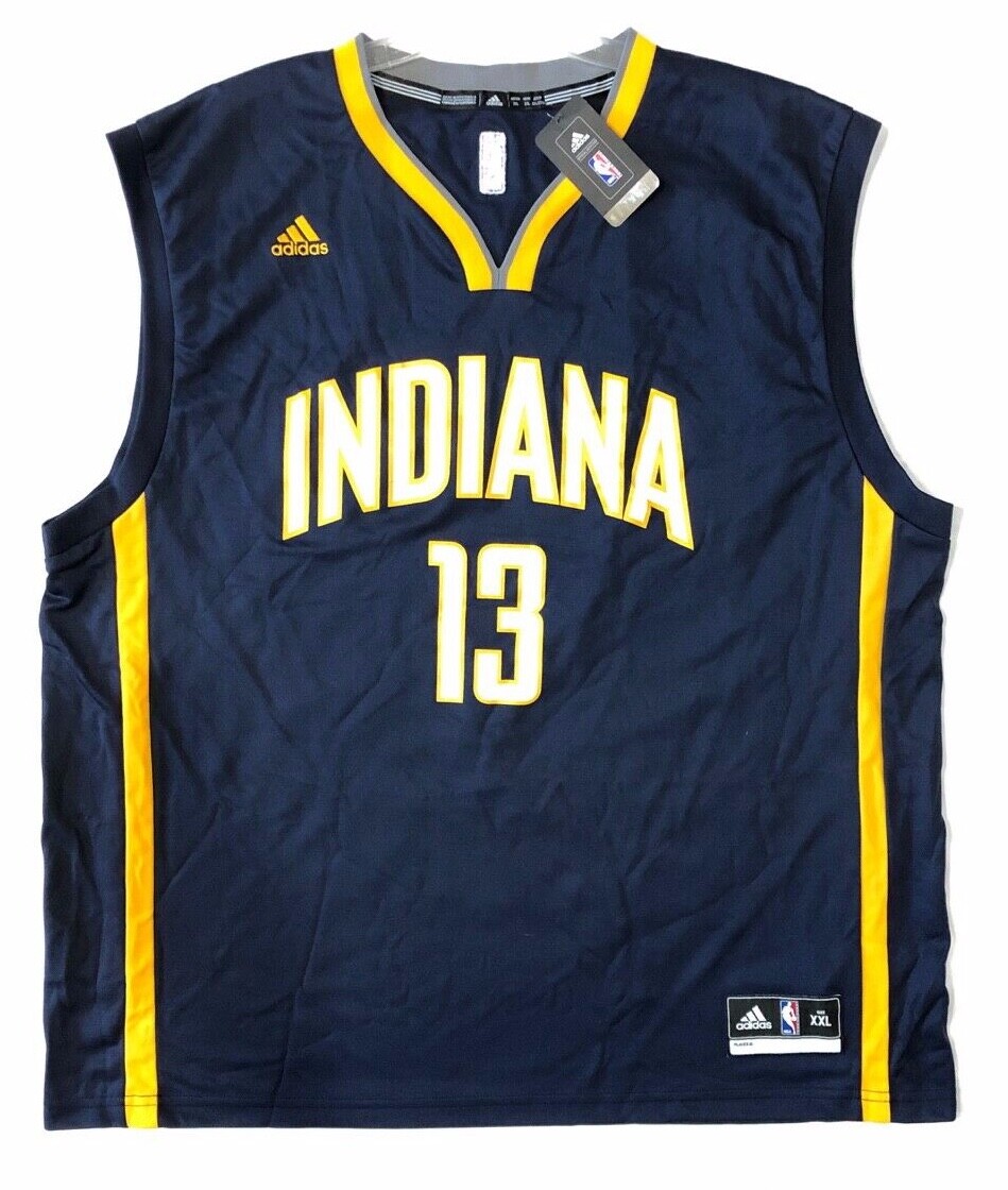 Indiana Pacers ユニフォーム　 ジャージー　アディダス　XXL ADIDAS PAUL GEORGE INDIANA PACERS 2XL, 3XL OR 4XL OFFICIAL 100
