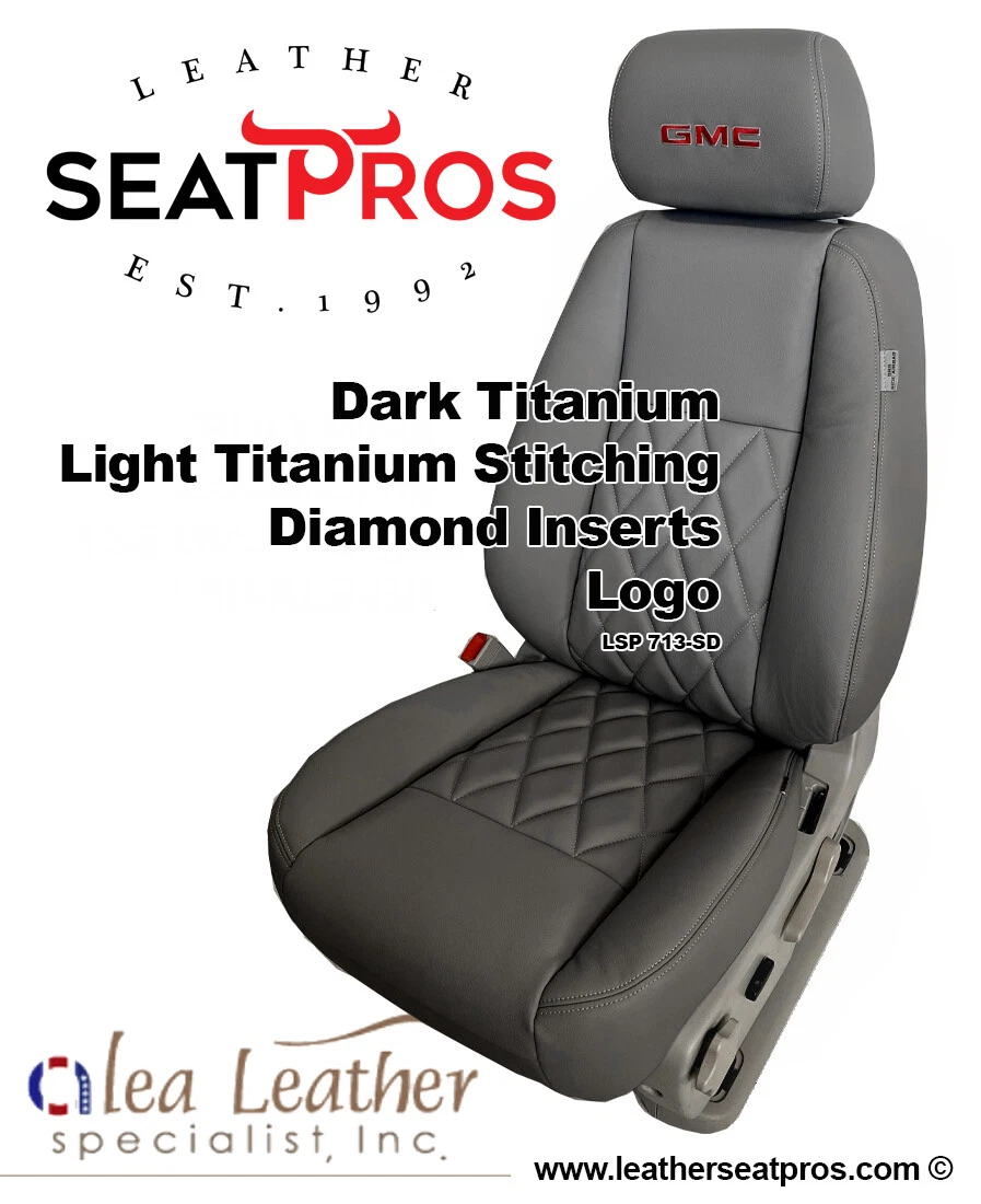 ALEA Leather Seat Covers 7 13 GMC Sierra Crew Extended Cab Diamond