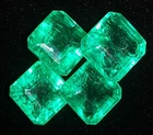 Certified Loose Gem Pair Natural Emerald 8-10 Ct 4 Pcs Lot Colombian Emerald E66