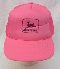 NEW John Deere Tractor OLD LOGO PINK Cap Baseball HAT Snapback Mesh Back NOS