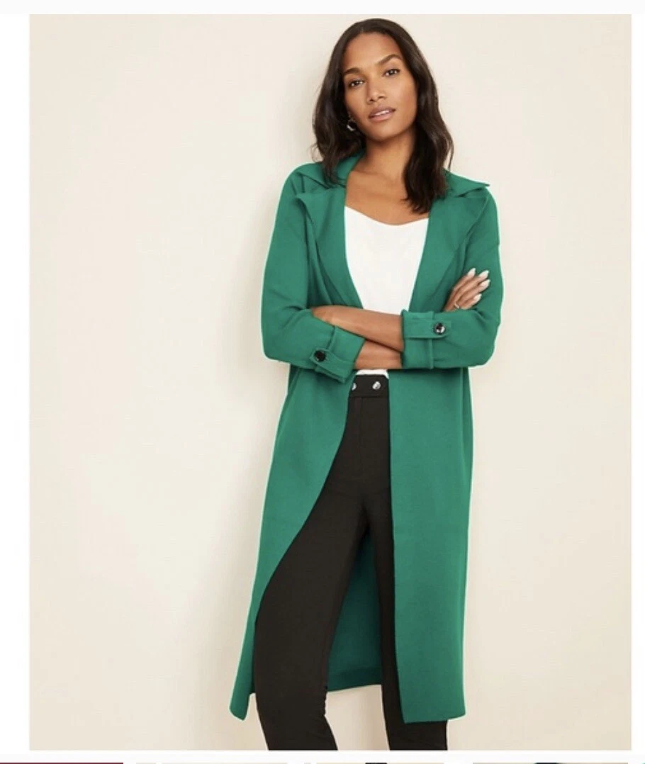 Ann Taylor Sweater Trench in Green Size SP