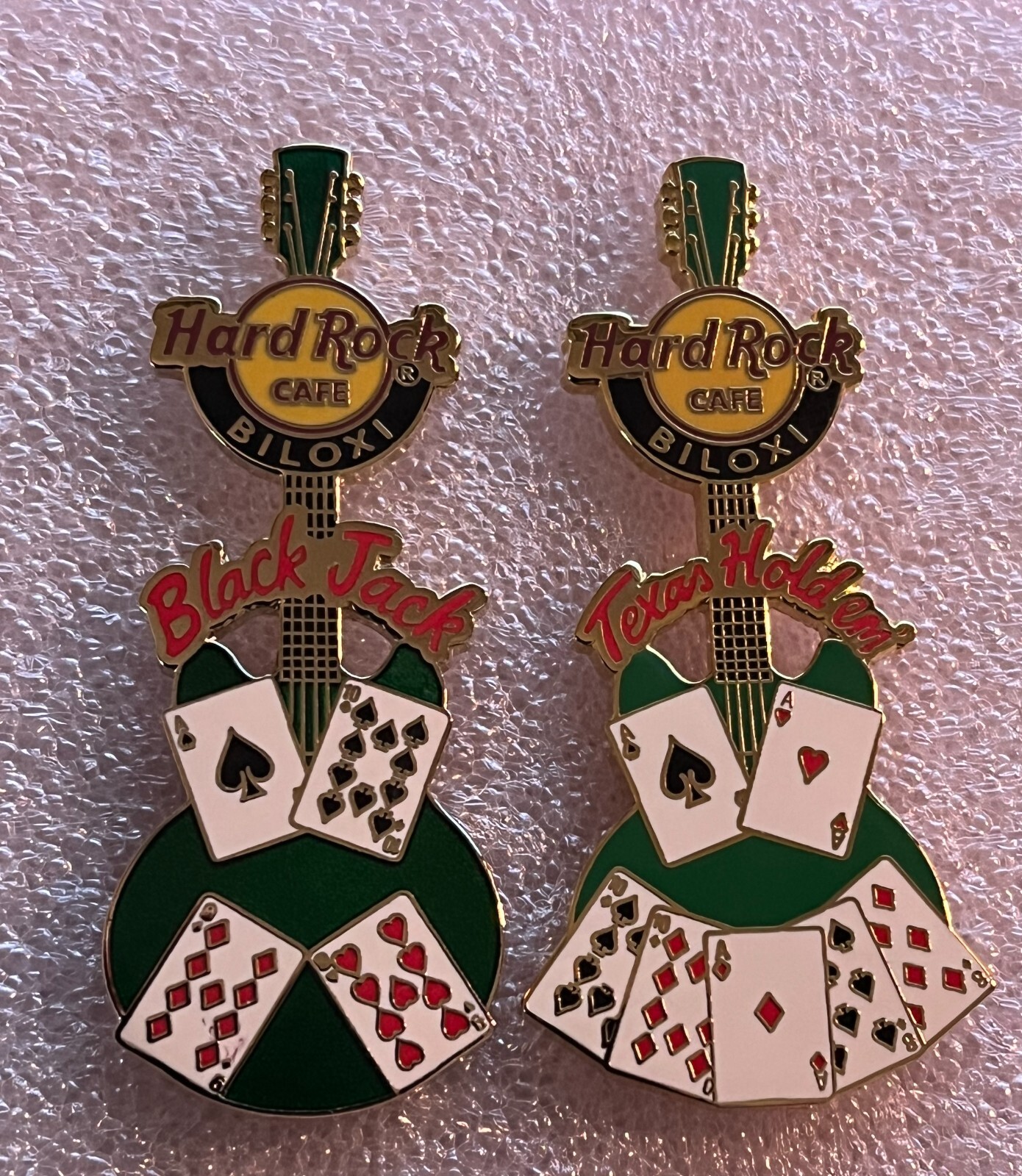 Hard Rock Cafe *BILOXI, MS* 2 LOT GAMING GUITARS POKER & BLACKJACK LIM EDITION eBay