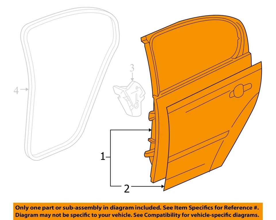 Chevrolet Pontiac Cobalt G5 2005-2010 puertas ASM RR SI (DERECHA) 25830160 - NUEVO OEM Foto 2 de 3
