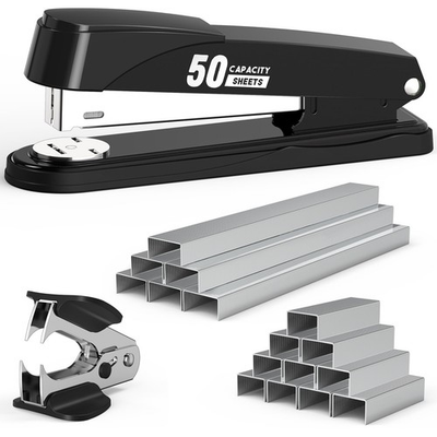 #ad Metal Stapler Heavy Duty 50 Sheet Capacity with 1750 Staples and Staple Remov... $21.51