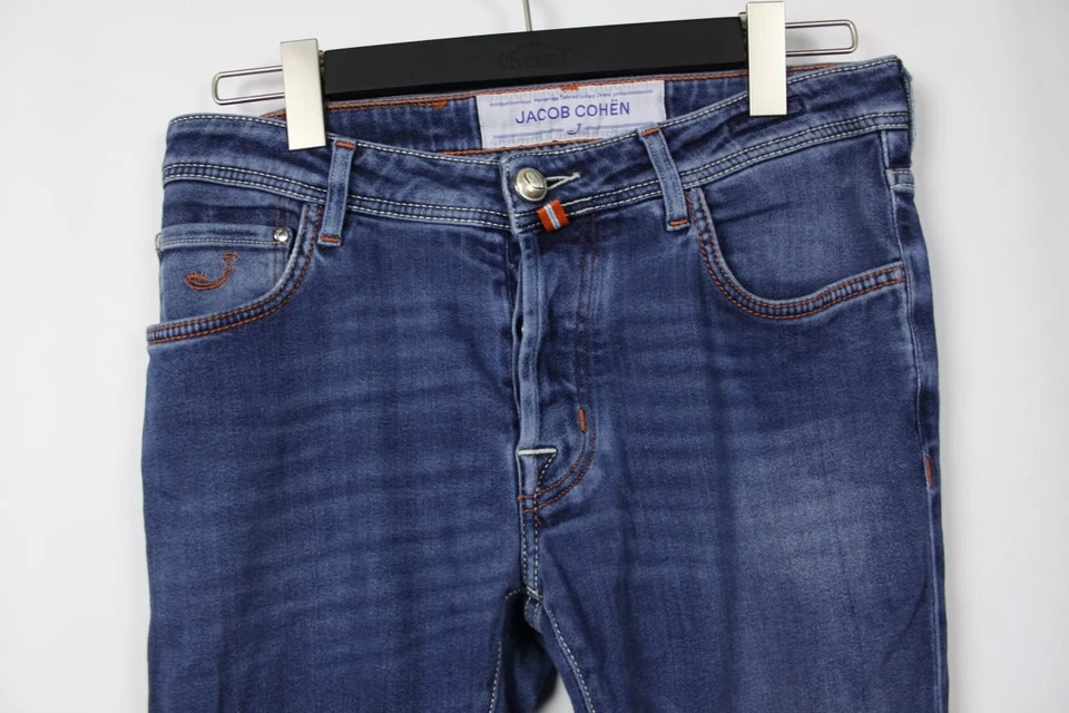 Jeans JACOB COHEN Denim Azul Estilo 688 Hechos a Mano Talla 31 Foto 2 de 4