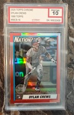 2025 Topps Chrome Dylan Crews Rookie 1990 Toops  Pristine 10 iconic grading co