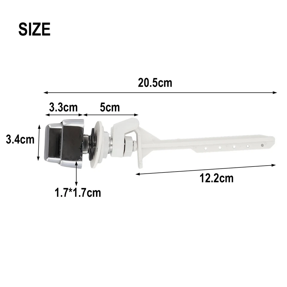 Push Button Toilet Flush Kit Side Mount Water Tank Trip Lever Handle Accessories - Image 2 of 4