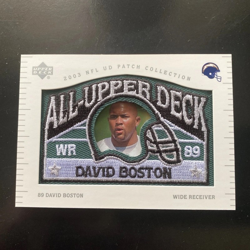 David Boston 2003 UD Patch Collection All-Upper Deck  Insert Card #UD-10