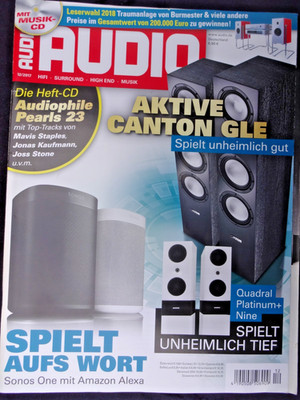 AUDIO 12/17,RESEARCH GE175,CANTON VENTO 896,GLE 496.2 BT,B&W 706 S2,FOCAL ARIA