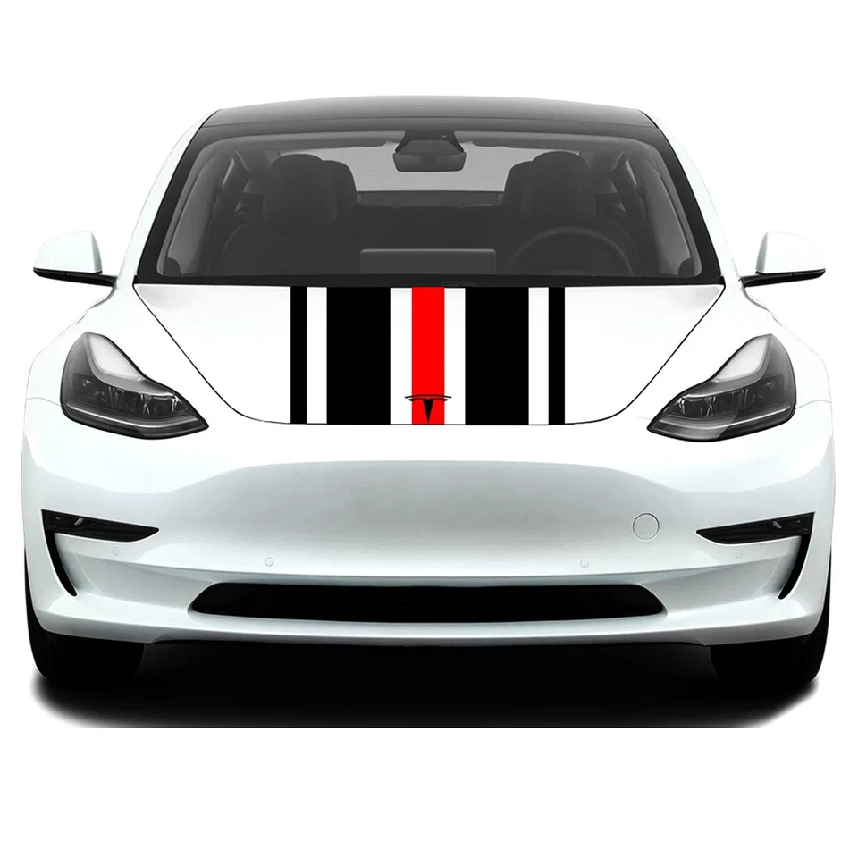 Виниловая наклейка в клетку на капот гоночные спортивные характеристики крыша седан грузовик - Изображение 3 из 3