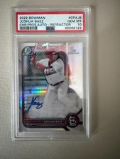 Topps 2022 Bowman Joshua Baez Chrome Prospect Auto Refractor /499 CPA-JB PSA 10