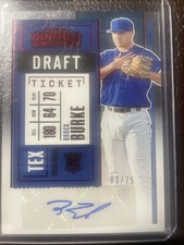 2020 Panini Contenders - Rookie Ticket 2 Brock Burke #126 Draft Ticket Red...