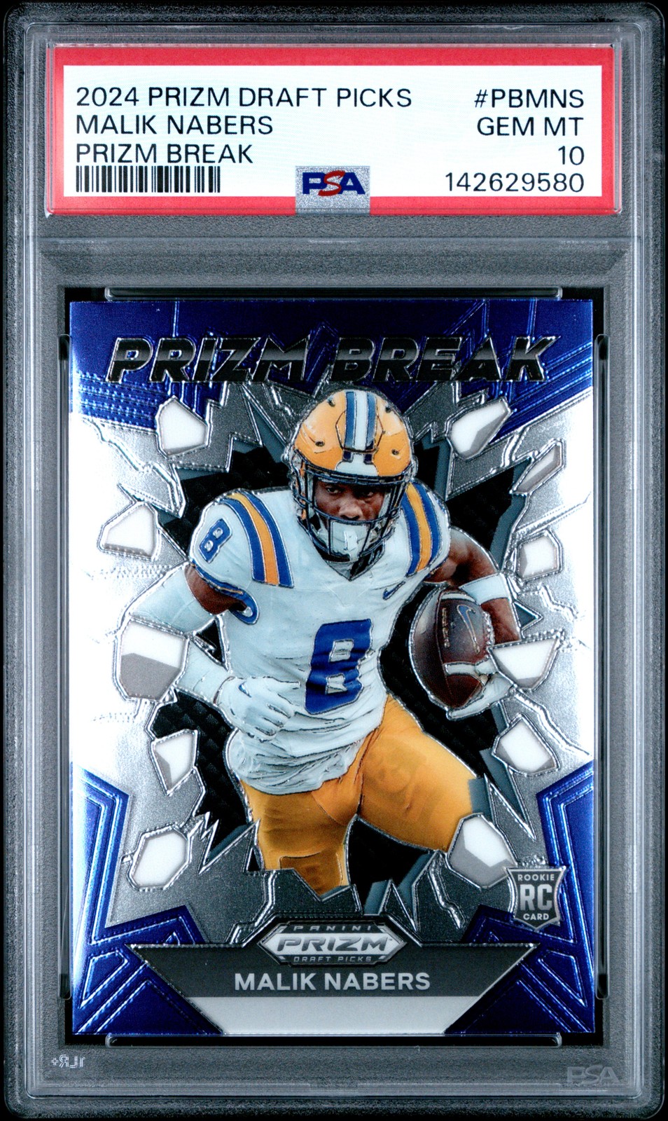 Malik Nabers Panini Prizm Draft Picks Prizm Break #PBMNS Base