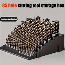 85 Hole Drill Bit Holder Storage Box, Screwdriver Drill Bit Holder Storage Box
